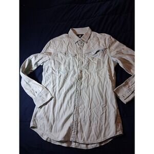 G-Star Raw Shirt Mens Medium Blue Arc 3D Slim Fit Button Up Long Sleeve Chambray